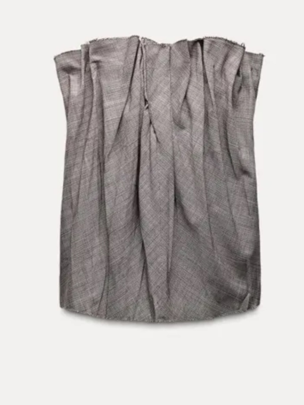 Plaid Pleated Sleeveless Top - Picture 4 of 7
